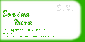 dorina wurm business card